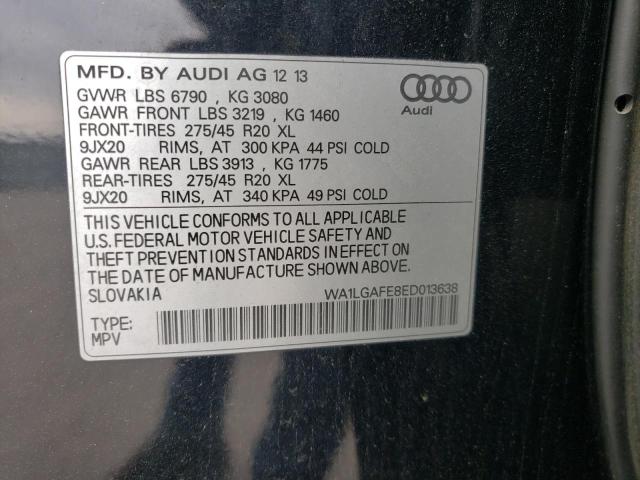Photo 10 from auction – 2014 AUDI Q7 PREMIUM with VIN WA1LGAFE8ED013638