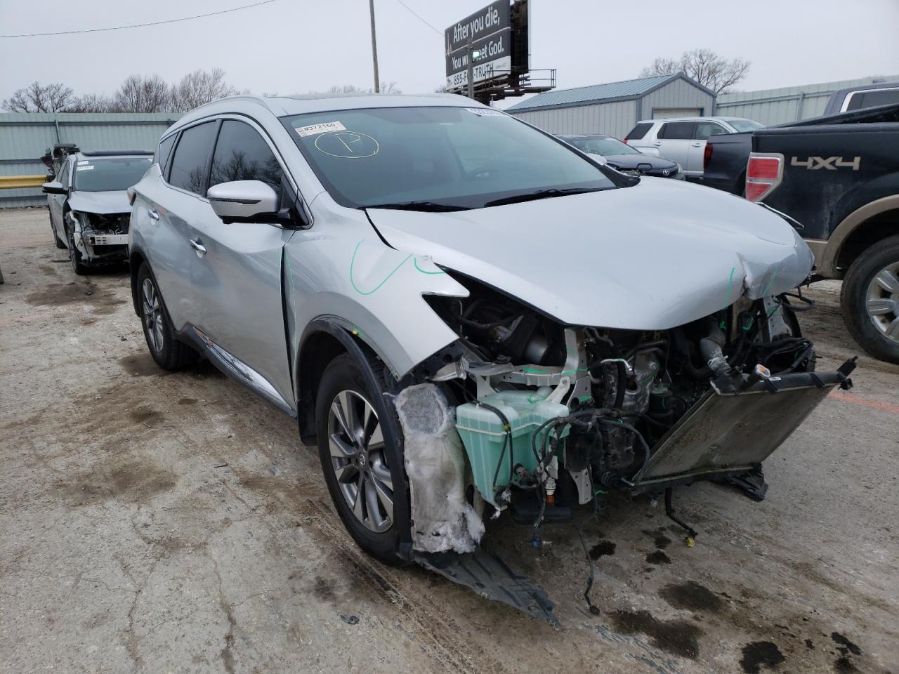 NISSAN MURANO S 2016 with VIN 5N1AZ2MG0GN119902 - Photo from auction