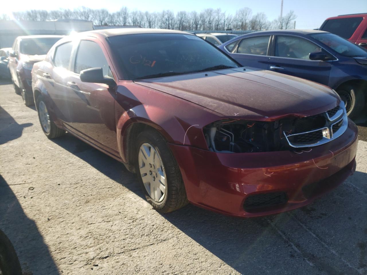 DODGE AVENGER SE 2014 with VIN 1C3CDZAB8EN233385 - Photo from auction