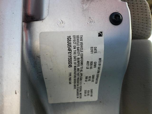 Photo 10 from auction – 2001 SATURN L200 with VIN 1G8JU54FX1Y558245
