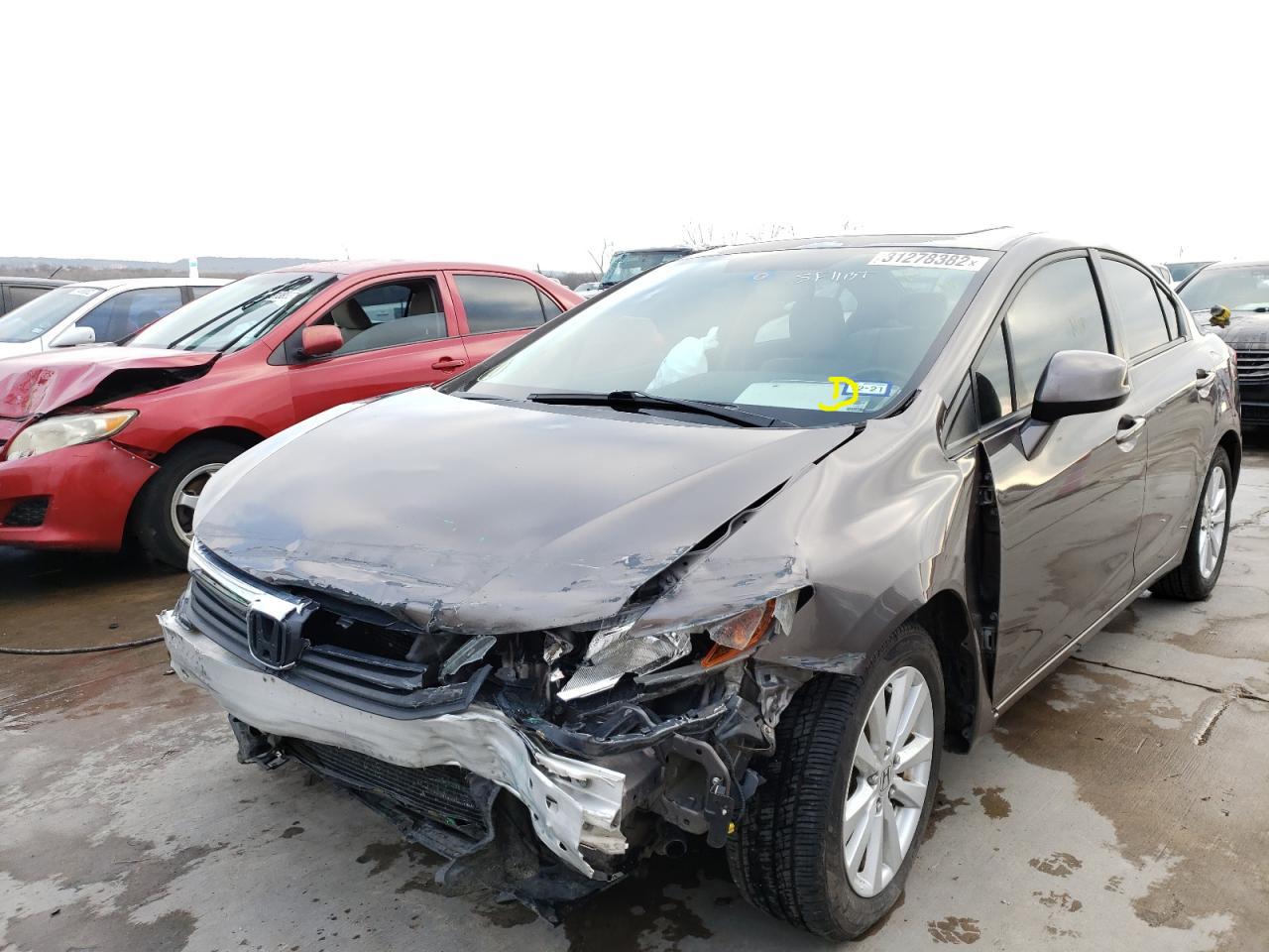 Photo 2 from auction – 2012 HONDA CIVIC EX with VIN 2HGFB2F81CH534946
