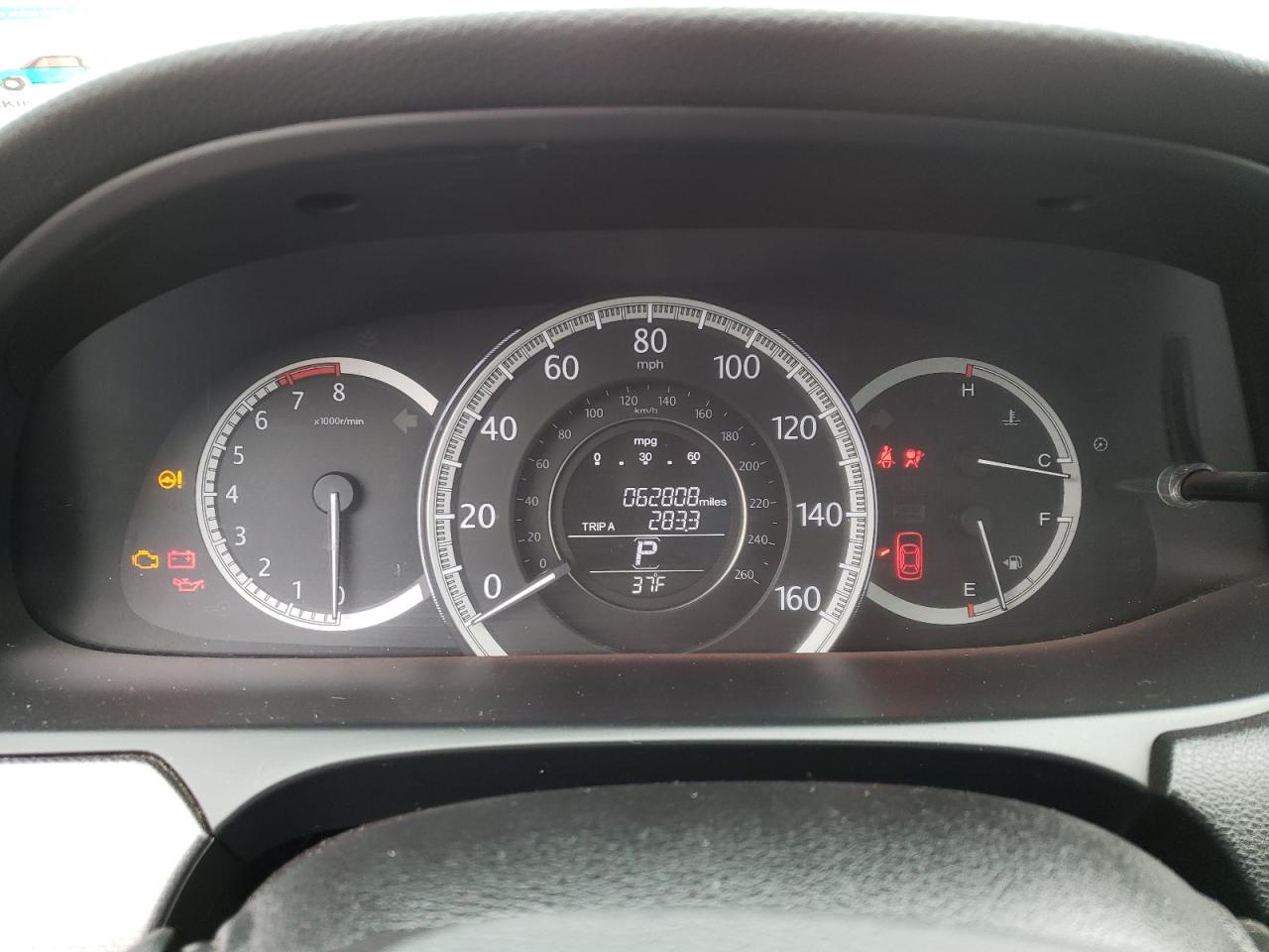 Photo 8 from auction – 2014 HONDA ACCORD LX with VIN 1HGCR2F33EA092305