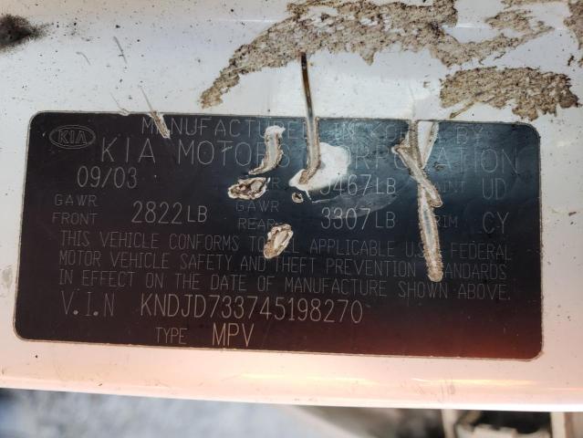 Photo 10 from auction – 2004 KIA SORENTO EX with VIN KNDJD733745198270