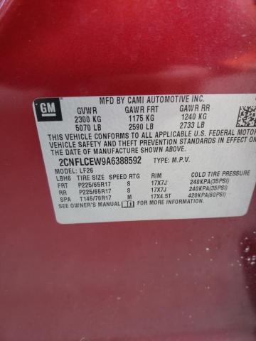 Photo 10 from auction – 2010 CHEVROLET EQUINOX LS with VIN 2CNFLCEW9A6388592