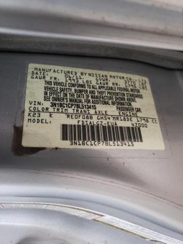 Zdjęcie 10 z aukcji – 2011 NISSAN VERSA S z VIN 3N1BC1CP7BL513415