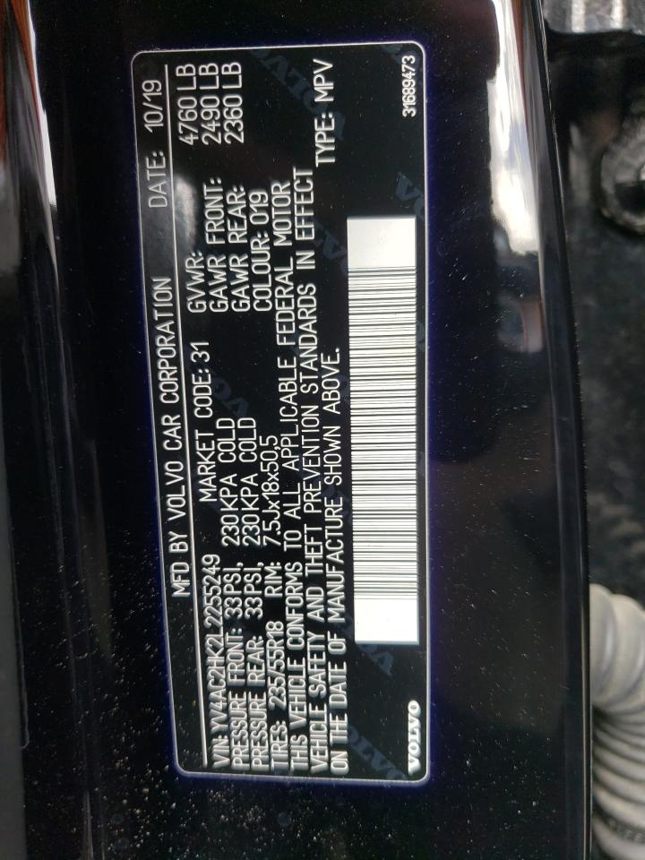 Photo 10 from auction – 2020 VOLVO XC40 T4 MO with VIN YV4AC2HK2L2255249