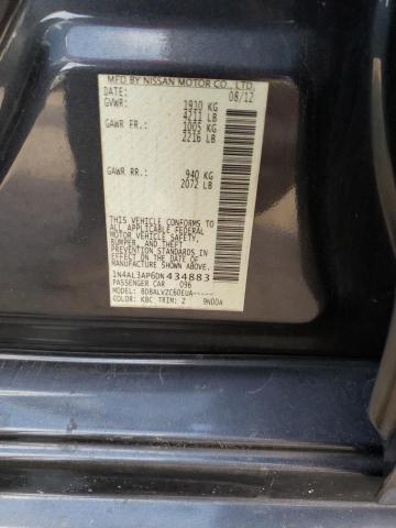 Photo 10 from auction – 2013 NISSAN ALTIMA 2.5 with VIN 1N4AL3AP6DN434883