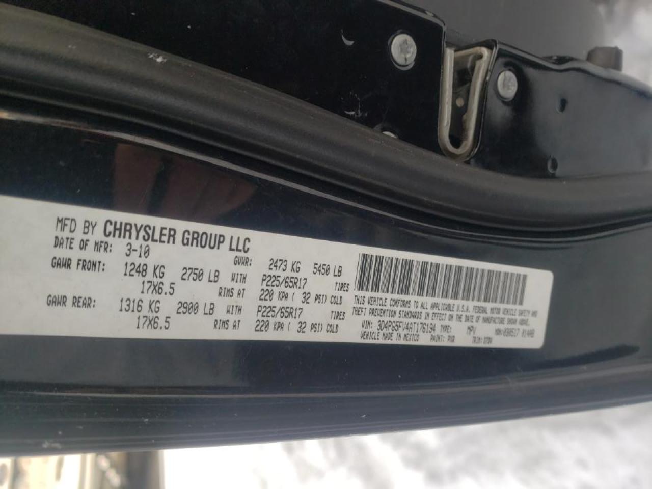 Photo 10 from auction – 2010 DODGE JOURNEY SX with VIN 3D4PG5FV4AT176194