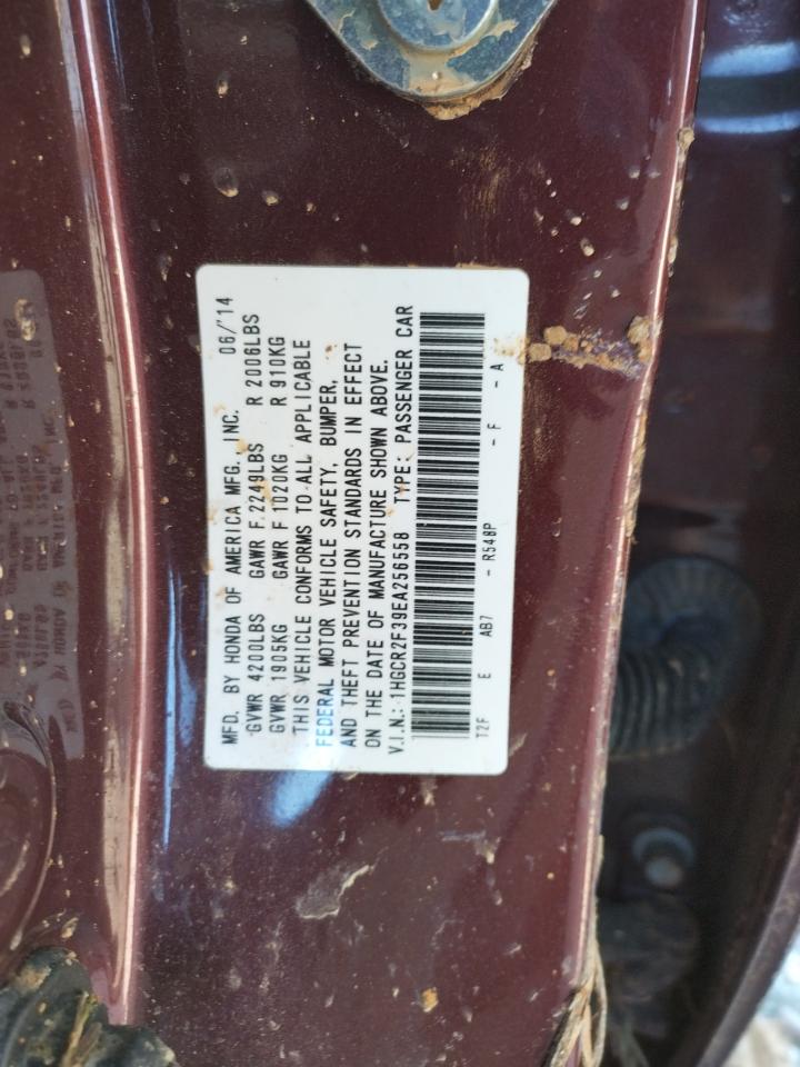 Photo 10 from auction – 2014 HONDA ACCORD LX with VIN 1HGCR2F39EA256558