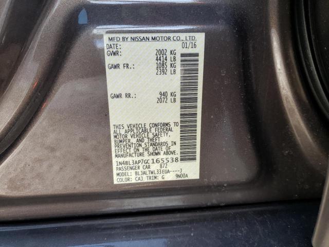 Photo 10 from auction – 2016 NISSAN ALTIMA 3.5 with VIN 1N4BL3AP7GC165538