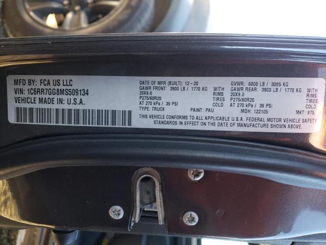 Photo 10 from auction – 2021 RAM 1500 CLASS with VIN 1C6RR7GG8MS509134