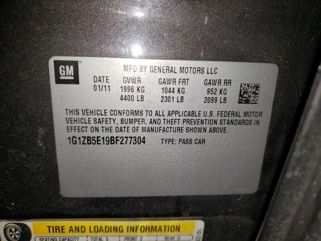 Photo 10 from auction – 2011 CHEVROLET MALIBU LS with VIN 1G1ZB5E19BF277304