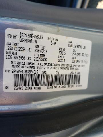 Photo 10 from auction – 2006 CHRYSLER TOWN & COU with VIN 2A4GP54L36R874315