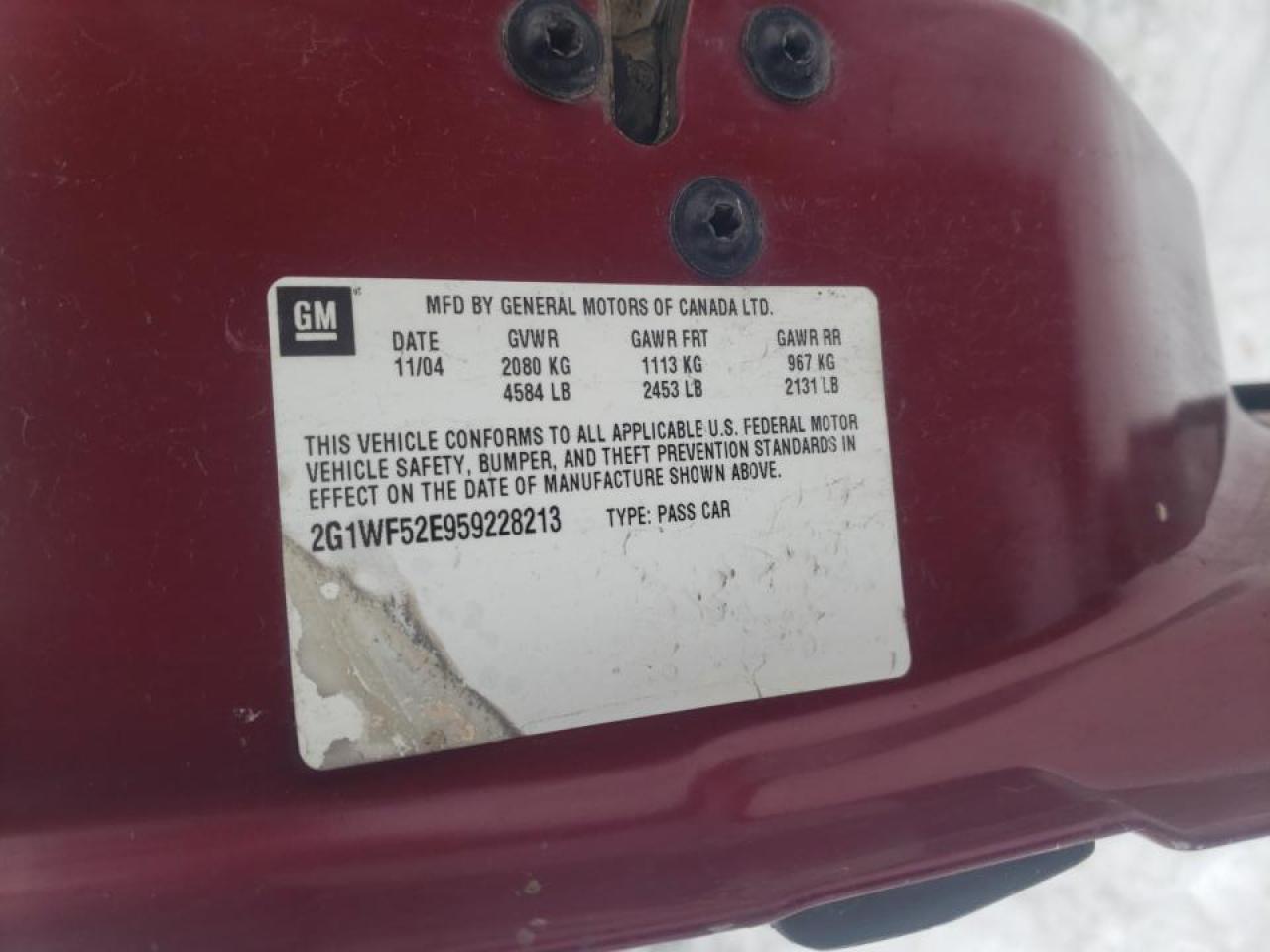 صورة رقم 10 من المزاد - 2005 CHEVROLET IMPALA مع VIN 2G1WF52E959228213