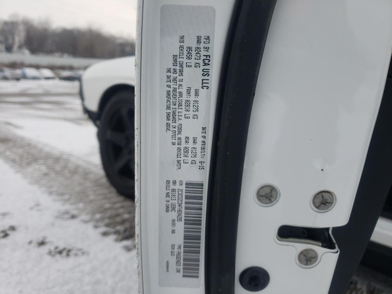 Photo 10 from auction – 2015 DODGE CHALLENGER with VIN 2C3CDZC94FH834295