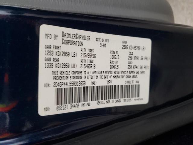Photo 10 from auction – 2005 DODGE GRAND CARA with VIN 2D4GP44L55R312658