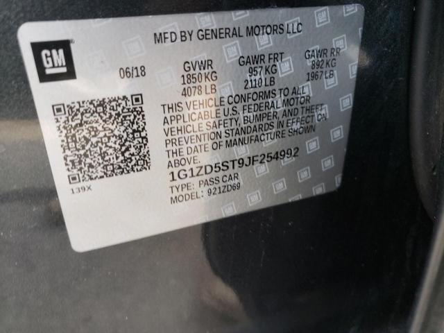 Photo 10 from auction – 2018 CHEVROLET MALIBU LT with VIN 1G1ZD5ST9JF254992