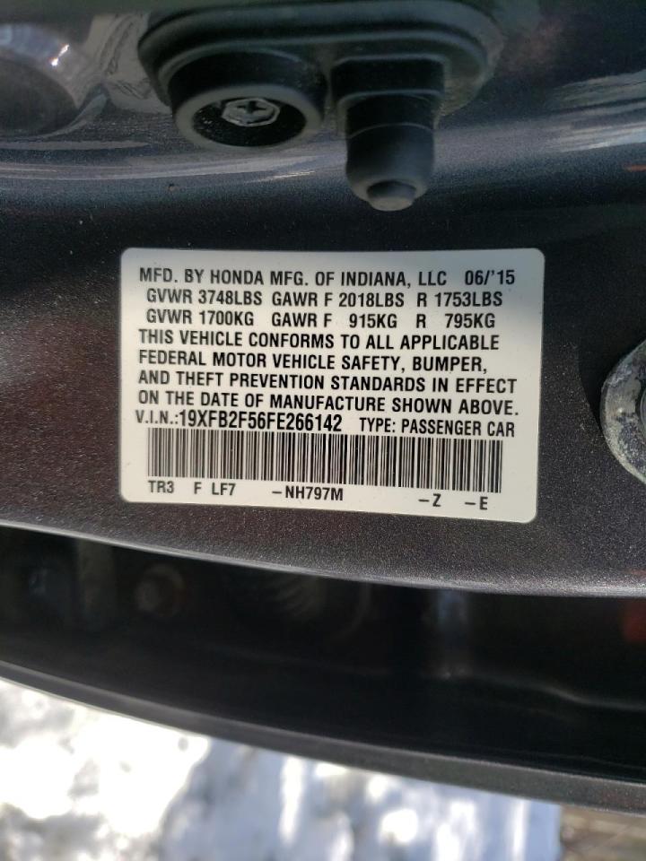 Photo 10 from auction – 2015 HONDA CIVIC LX with VIN 19XFB2F56FE266142