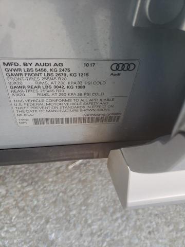 Photo 10 from auction – 2018 AUDI Q5 PREMIUM with VIN WA1BNAFY8J2078801