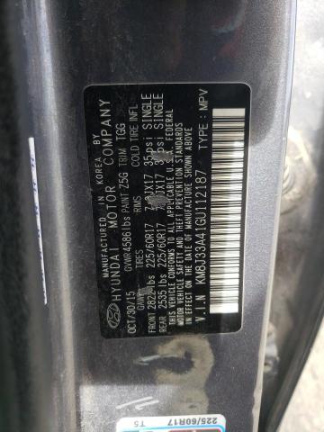Photo 10 from auction – 2016 HYUNDAI TUCSON LIM with VIN KM8J33A41GU112187
