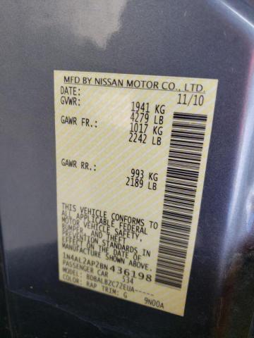 Photo 10 from auction – 2011 NISSAN ALTIMA BAS with VIN 1N4AL2AP2BN436198