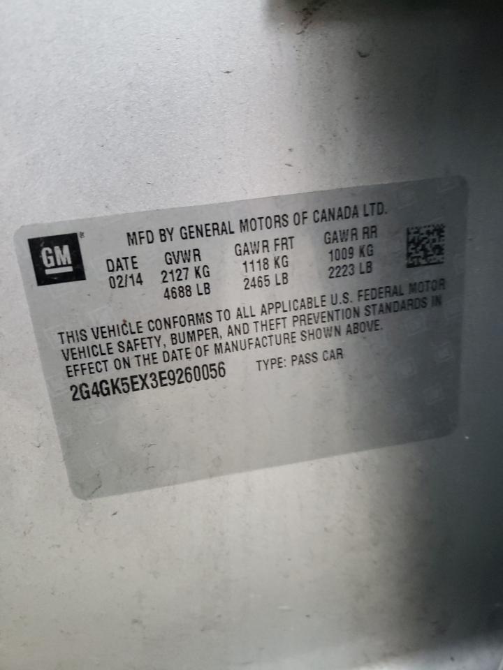 Photo 10 from auction – 2014 BUICK REGAL with VIN 2G4GK5EX3E9260056