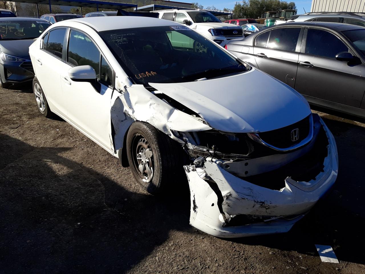 HONDA CIVIC LX 2014 with VIN 19XFB2F59EE228161 - Photo from auction