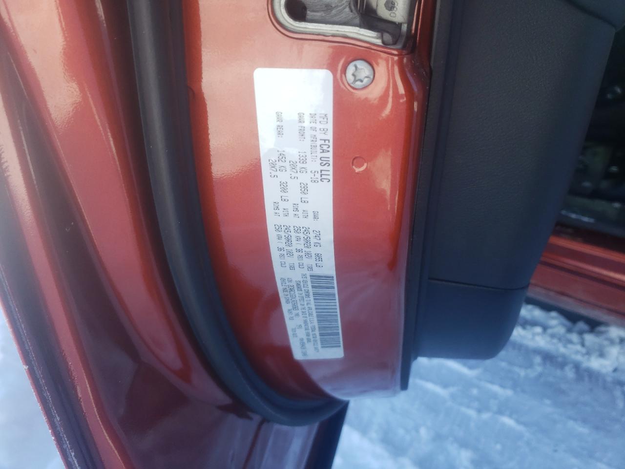 Photo 10 from auction – 2018 CHRYSLER PACIFICA L with VIN 2C4RC1GGXJR260369