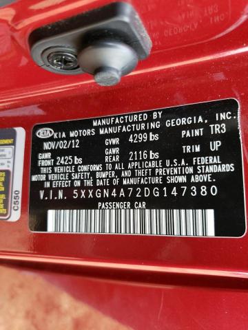 Photo 10 from auction – 2013 KIA OPTIMA EX with VIN 5XXGN4A72DG147380
