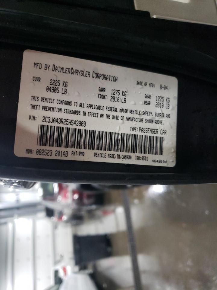 Photo 10 from auction – 2005 CHRYSLER 300 with VIN 2C3JA43R25H543909