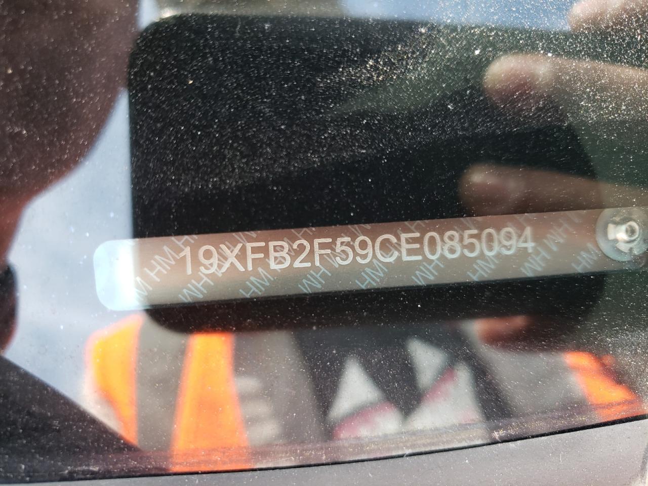 Photo 10 from auction – 2012 HONDA CIVIC LX with VIN 19XFB2F59CE085094