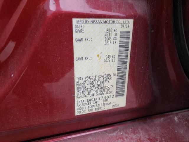 Photo 10 from auction – 2014 NISSAN ALTIMA 2.5 with VIN 1N4AL3AP1EN374822