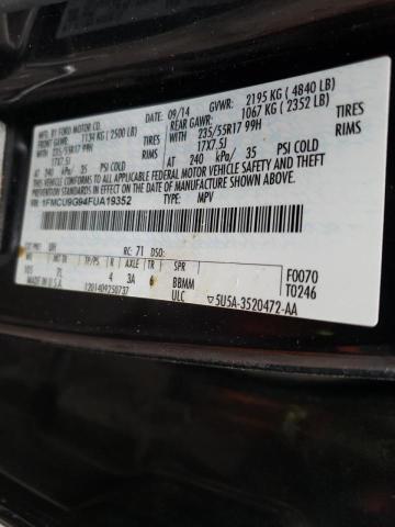 Photo 10 from auction – 2015 FORD ESCAPE SE with VIN 1FMCU9G94FUA19352