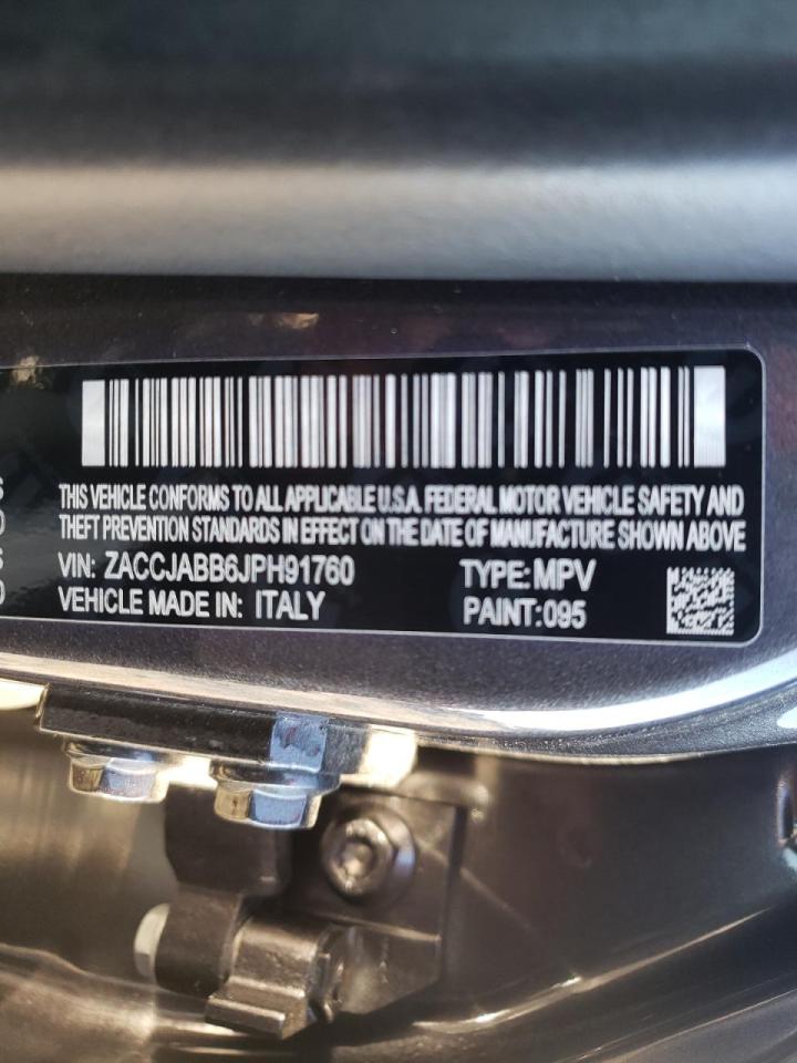 Photo 10 from auction – 2018 JEEP RENEGADE L with VIN ZACCJABB6JPH91760