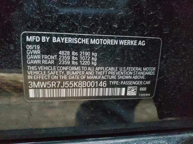 Photo 10 from auction – 2019 BMW 330XI with VIN 3MW5R7J55K8B00146