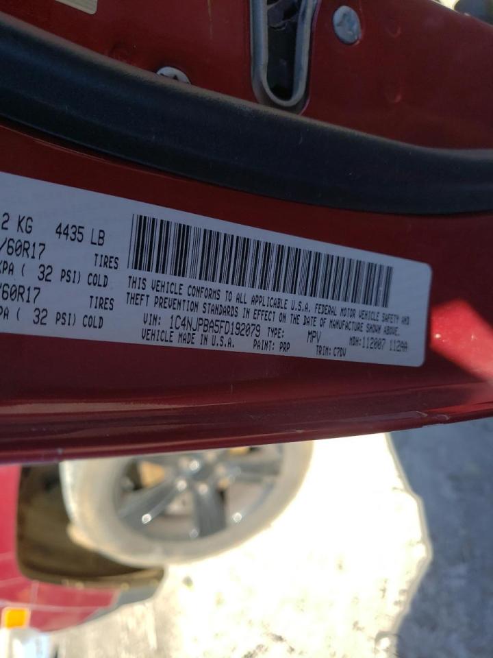 Photo 10 from auction – 2015 JEEP PATRIOT SP with VIN 1C4NJPBA5FD192079