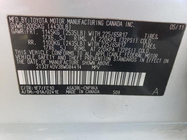 Photo 10 from auction – 2011 TOYOTA RAV4 with VIN 2T3ZF4DV3BW084414