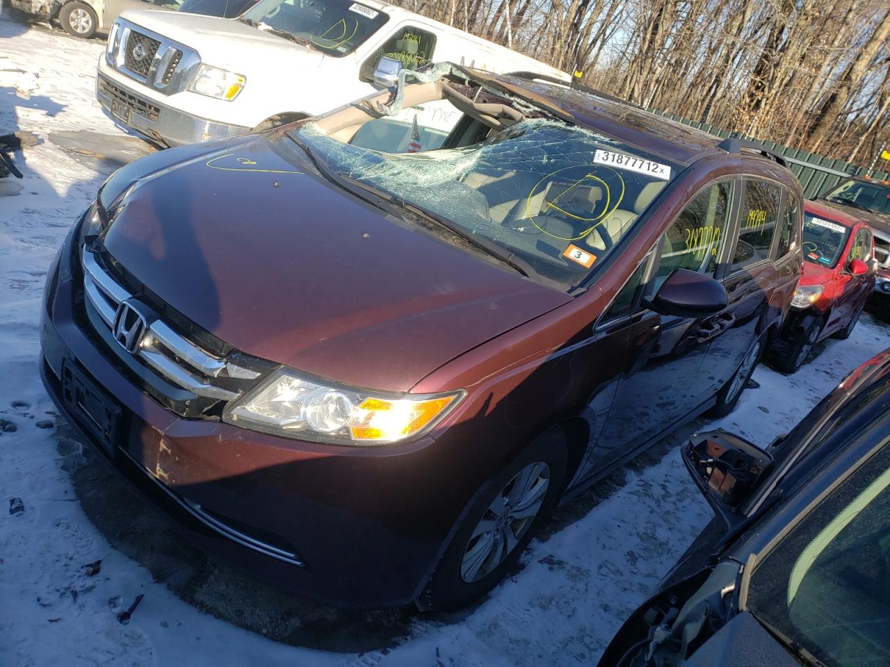 Photo 2 from auction – 2015 HONDA ODYSSEY EX with VIN 5FNRL5H60FB021574