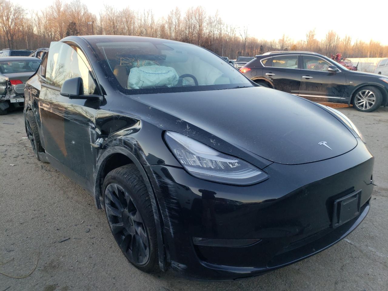 TESLA MODEL Y 2021 with VIN 5YJYGDEE1MF195897 - Photo from auction