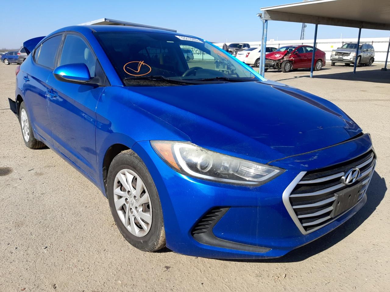 HYUNDAI ELANTRA SE 2017 with VIN 5NPD74LF6HH166512 - Photo from auction