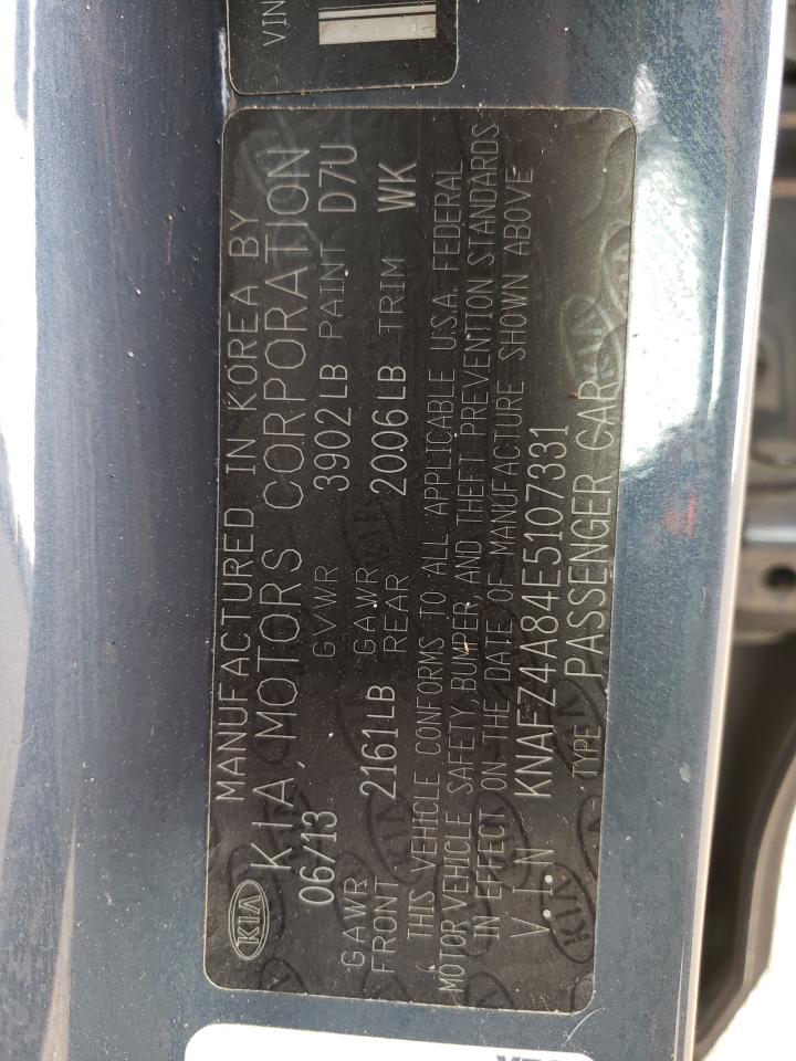 Photo 10 from auction – 2014 KIA FORTE EX with VIN KNAFZ4A84E5107331