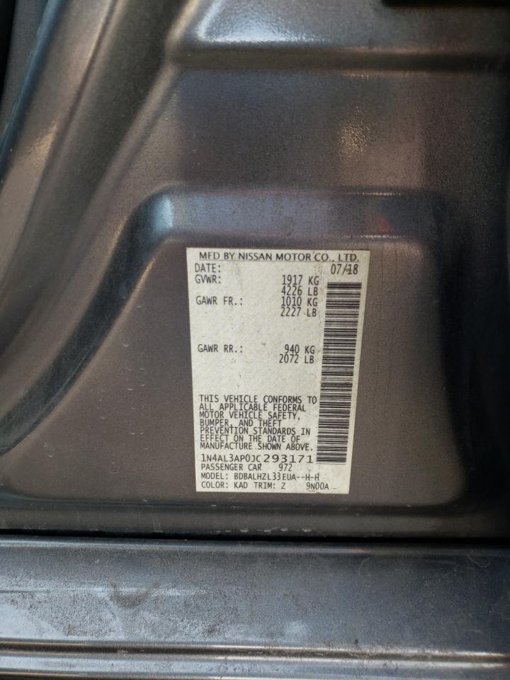Photo 10 from auction – 2018 NISSAN ALTIMA with VIN 1N4AL3AP0JC293171