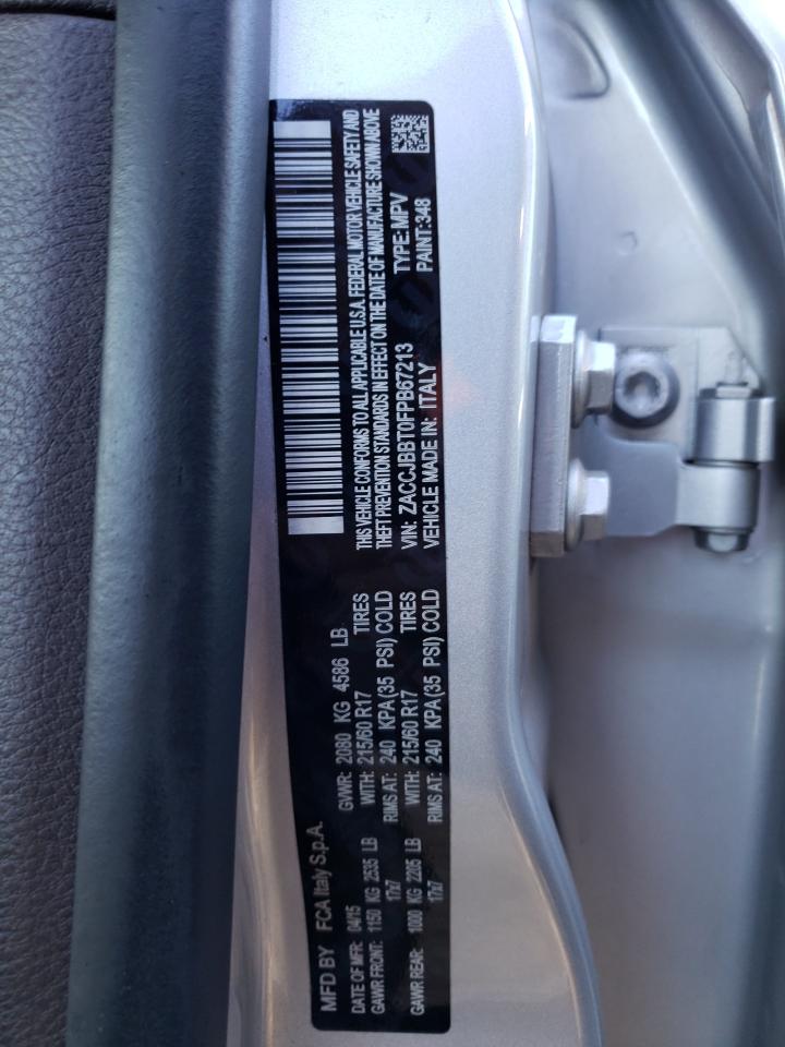 Photo 10 from auction – 2015 JEEP RENEGADE L with VIN ZACCJBBT0FPB67213