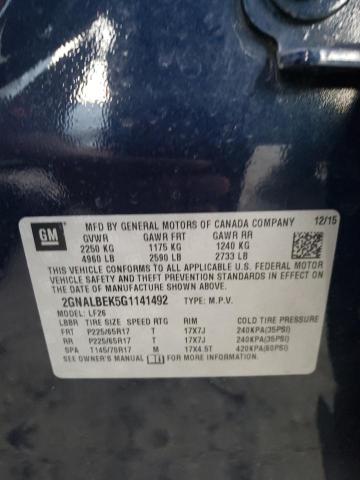 Photo 10 from auction – 2016 CHEVROLET EQUINOX with VIN 2GNALBEK5G1141492