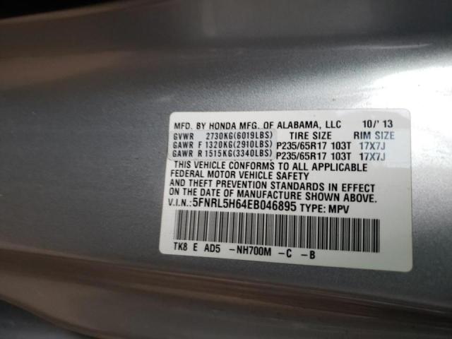 Photo 10 from auction – 2014 HONDA ODYSSEY EX with VIN 5FNRL5H64EB046895