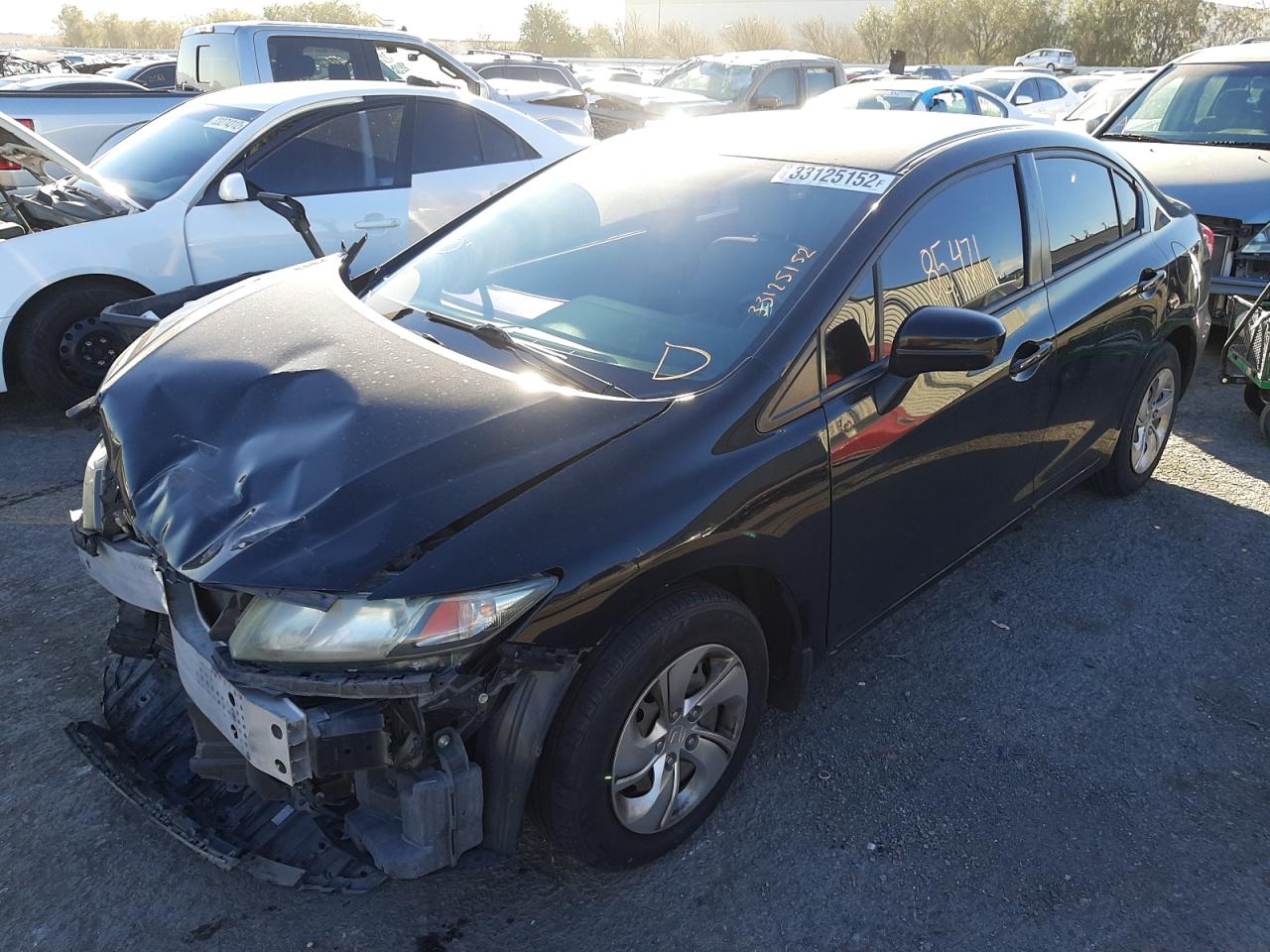 Photo 2 from auction – 2014 HONDA CIVIC LX with VIN 19XFB2F57EE216316