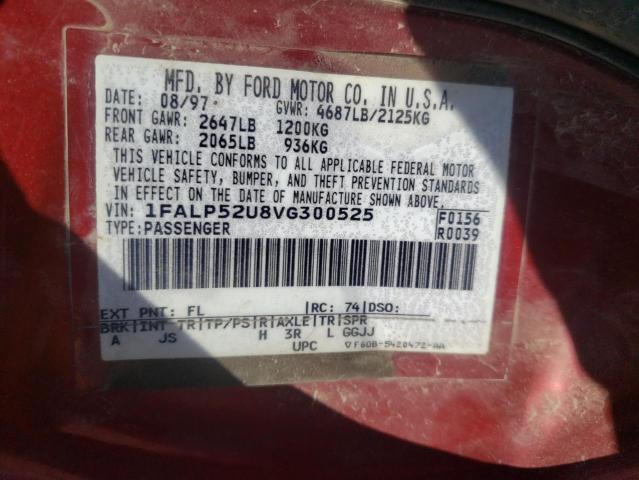 Photo 10 from auction – 1997 FORD TAURUS GL with VIN 1FALP52U8VG300525