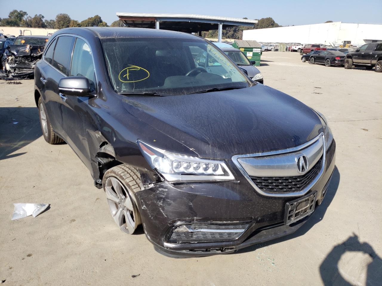 ACURA MDX 2014 with VIN 5FRYD4H20EB044267 - Photo from auction