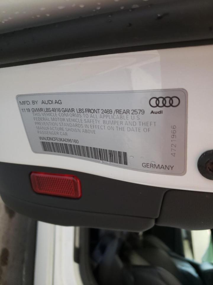 Photo 10 from auction – 2019 AUDI A5 PREMIUM with VIN WAUDNCF53KA096160