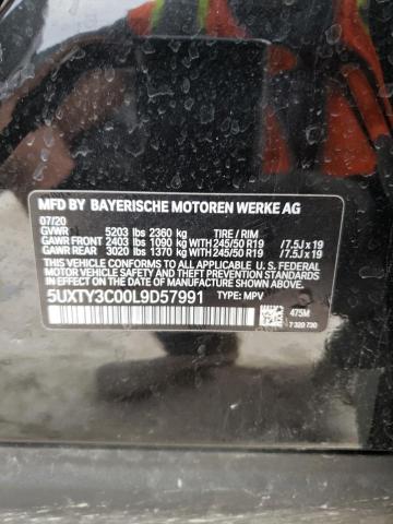 Photo 10 from auction – 2020 BMW X3 SDRIVE3 with VIN 5UXTY3C00L9D57991